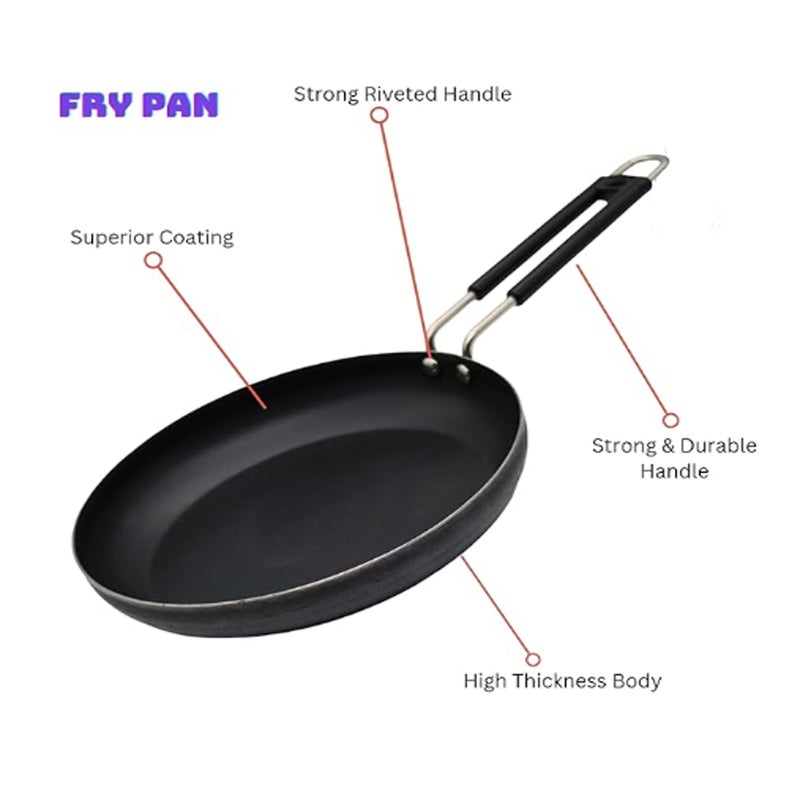 Kashvi Black Iron Frypan and Dosa Tawa Set for Cooking - Image 3